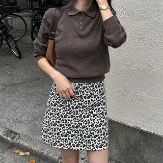 Leopard print skirt
