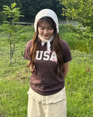 USA Star Patch Short-Sleeve T-Shirt