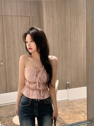 [2-Way] Strap Top Blouse (4 colors)