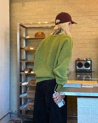 V-neck Bold Rib Sweater