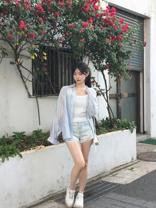 [4 colors] Pastel Summer Stripe Shirt
