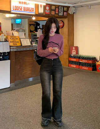Pocket Tassel Denim Wide Pants (2 colors)