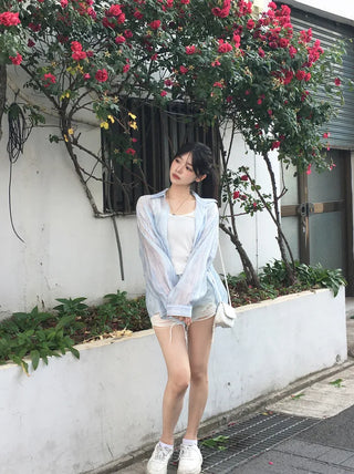 [4 colors] Pastel Summer Stripe Shirt