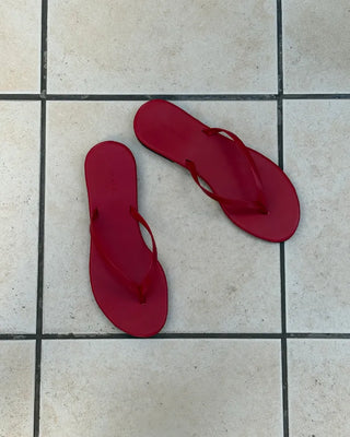 Faux leather beach sandals