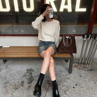Twisted Cropped Knit