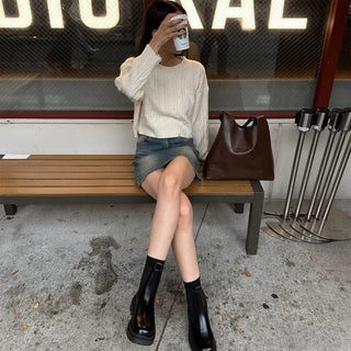 Twisted Cropped Knit