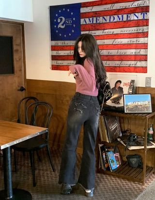 Pocket Tassel Denim Wide Pants (2 colors)