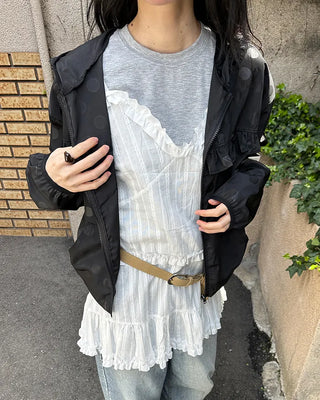 Frilled camisole mini dress