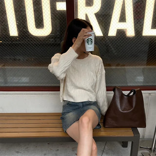Twisted Cropped Knit