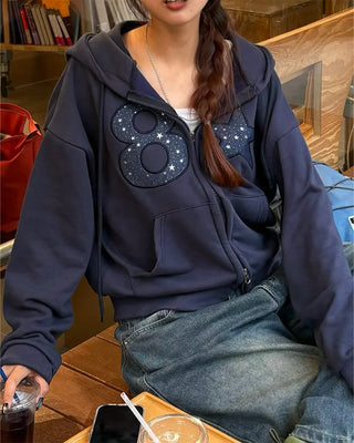 8-Star Dot Patch Hooded Parka