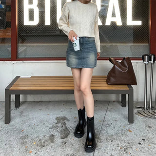 Twisted Cropped Knit