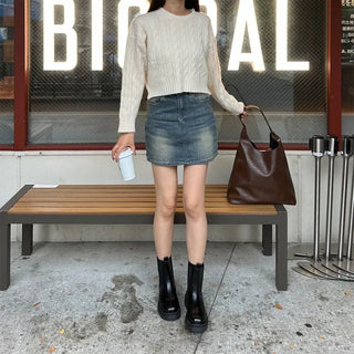 Twisted Cropped Knit