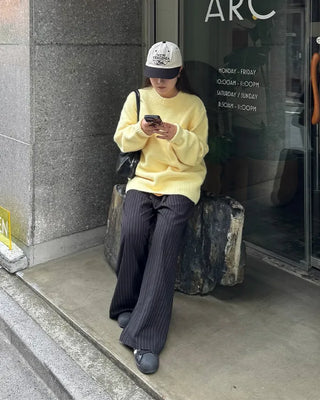 (Unisex) Simple Round Knit