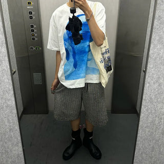 Checked Carpenter Half Pants