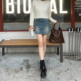 Twisted Cropped Knit