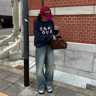Bonjour Round Bicolor Knit