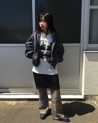 Checkered windbreaker hoodie