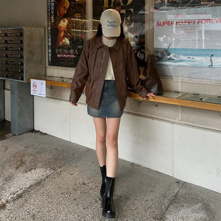Oversized Leather Jumper
