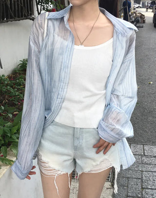 [6 colors] Rib knit sleeveless top