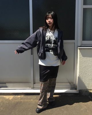 Checkered windbreaker hoodie
