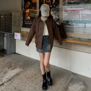 Oversized Leather Jumper