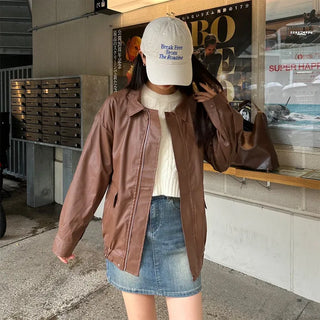 Oversized Leather Jumper
