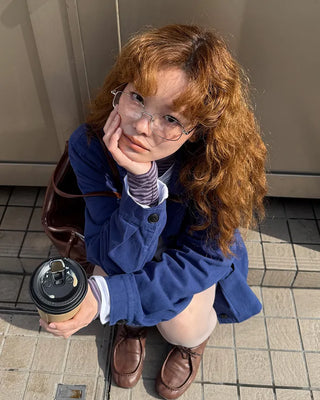 Square metal simple glasses