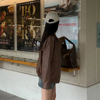 Oversized Leather Jumper