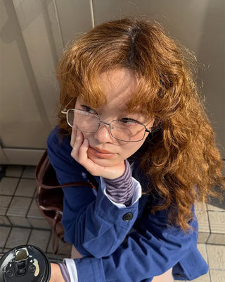 Square metal simple glasses