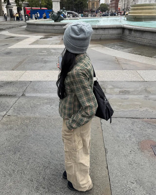 (Unisex) Vintage Wash Flap Cargo Pocket Pants