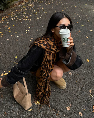 Leopard print scarf