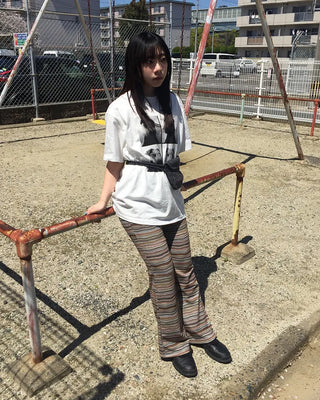 Colorful multi-stripe easy pants