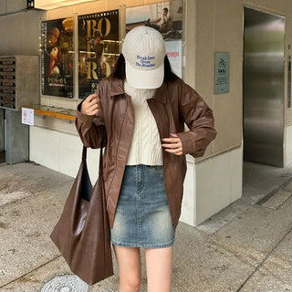 Oversized Leather Jumper