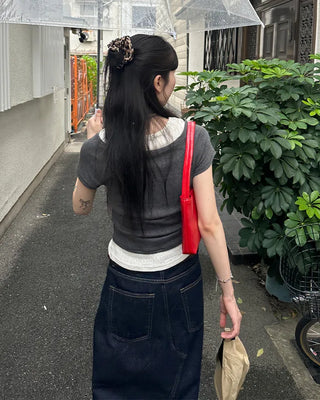 Simple square shoulder bag