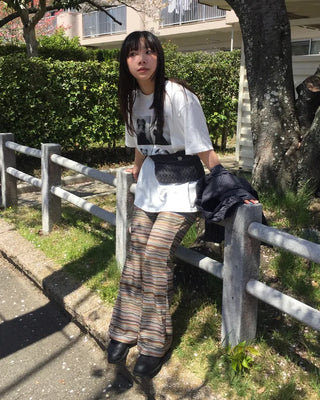 Colorful multi-stripe easy pants