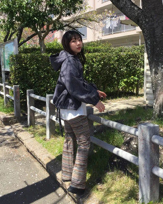 Colorful multi-stripe easy pants