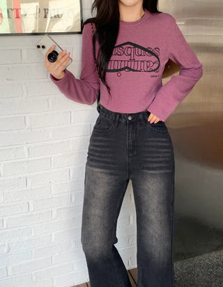 Pocket Tassel Denim Wide Pants (2 colors)