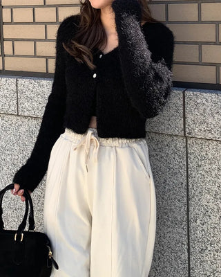 Balloon Sleeve Embossed Jumper