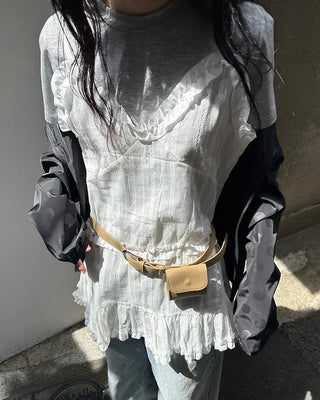 Frilled camisole mini dress