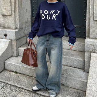 Bonjour Round Bicolor Knit