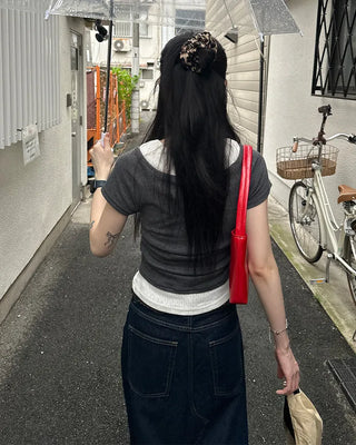 Simple square shoulder bag