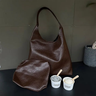 Square leather shoulder bag