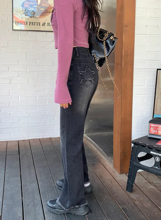 Pocket Tassel Denim Wide Pants (2 colors)