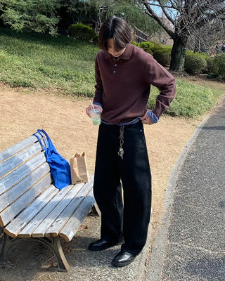 Big wide denim pants