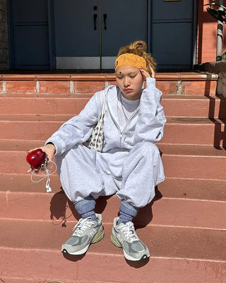 (ORIGINAL) Side-tuck Loose Fit Sweatpants (Fleece Lined)