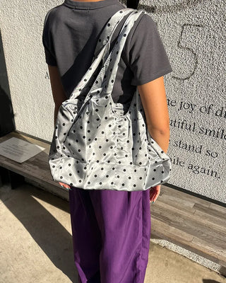 Polka Dot Nylon Tote Bag
