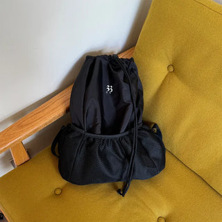 (Unisex) Mesh Pocket Nylon Backpack