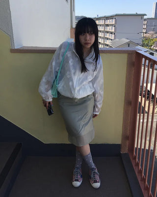 Flower Patch Jacquard Sheer Windbreaker