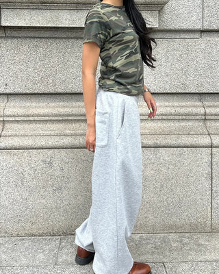 (ORIGINAL) Lettering Camo Half T-Shirt