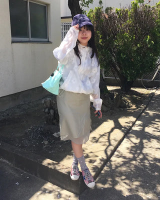 Flower Patch Jacquard Sheer Windbreaker